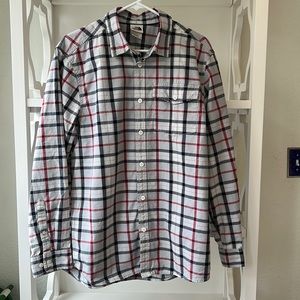 The North Face Button Down Long Sleeve Casual Rugged Plaid Shirt Mens Size L
